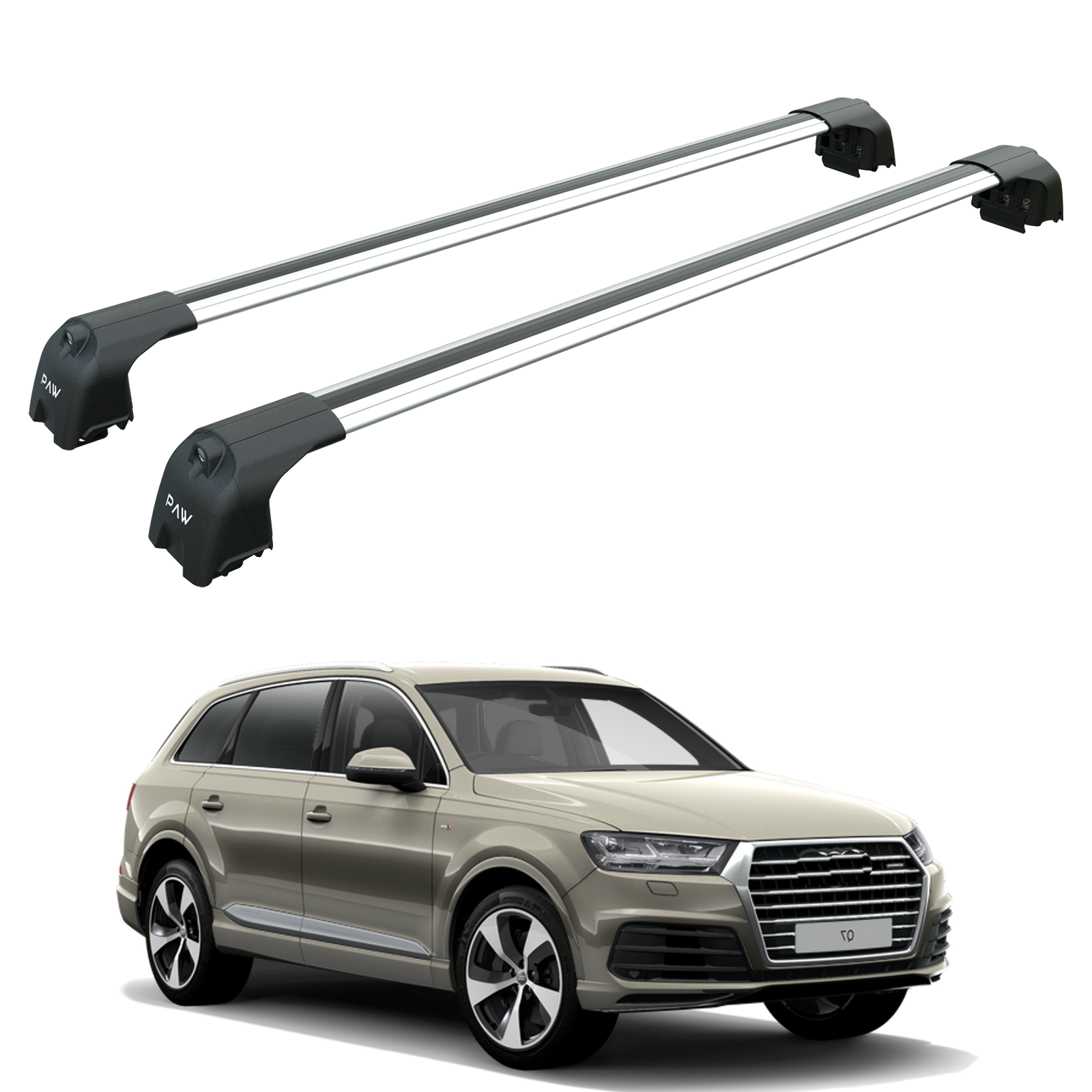 Audi Q7 2016-2025 Portbagaj Taşıyıcı Ara Atkisi - Ara Çubuk Paw Pro 2 Gri