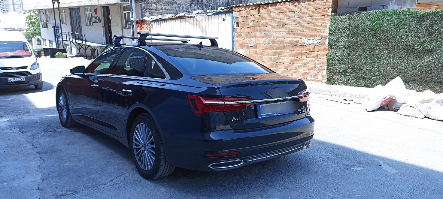 Audi A6 C8 Sedan 2018-2025 Oluksuz Üst Tavan Portbagaj Taşıyıcı Ara Atkısı Toros Serisi Pro 4 Gri
