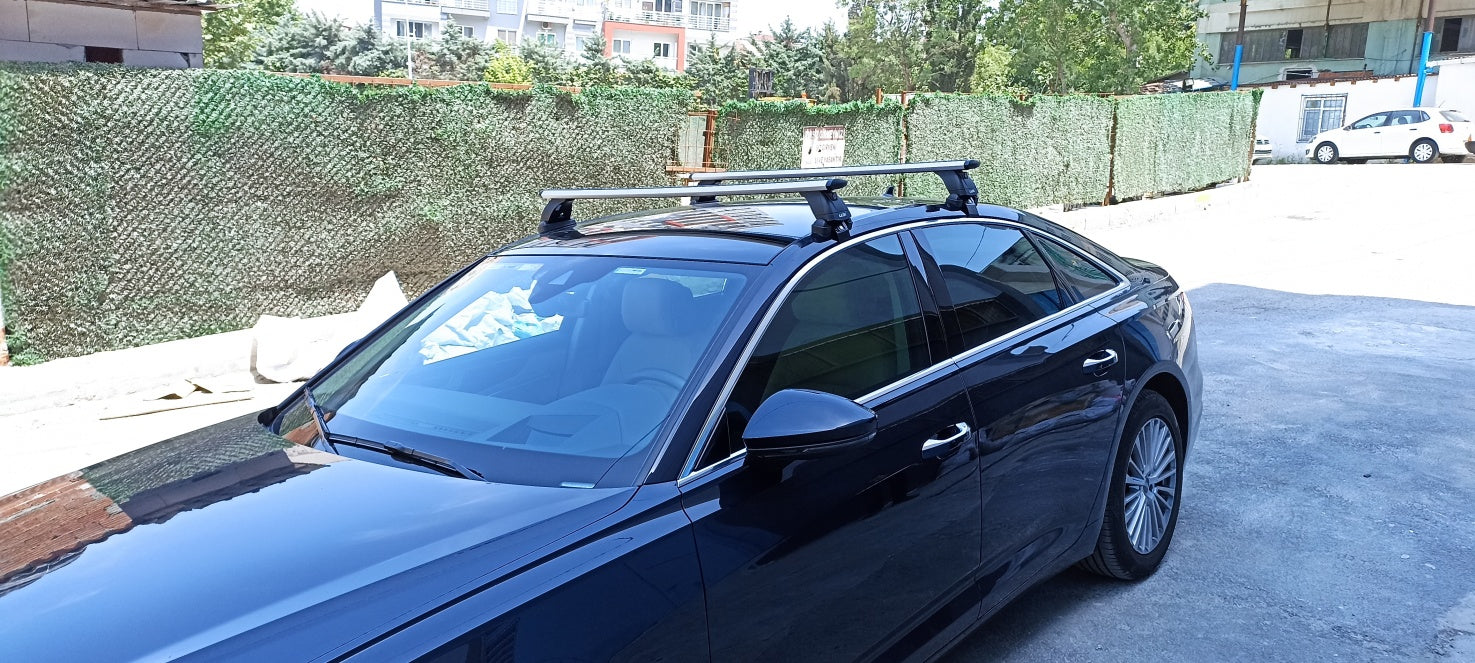 Audi A6 C8 Sedan 2018-2025 Oluksuz Üst Tavan Portbagaj Taşıyıcı Ara Atkısı Toros Serisi Pro 4 Gri