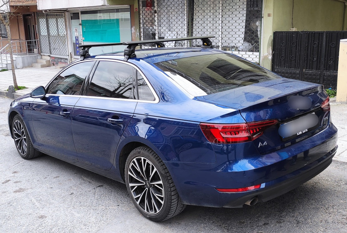 Audi A4 B9 2017-2025 Oluksuz Üst Tavan Portbagaj Taşıyıcı Ara Atkısı Toros Serisi Pro 4 Gri