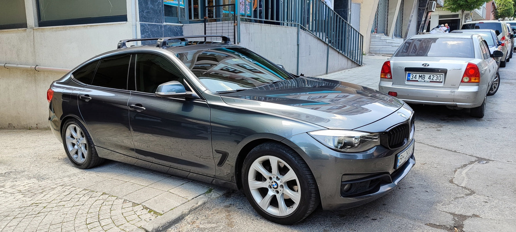Bmw 3 Serisi GT F34 (2013-2019) Ara Atkı Portbagaj Taşıyıcı - Paw Pro 3 Gri