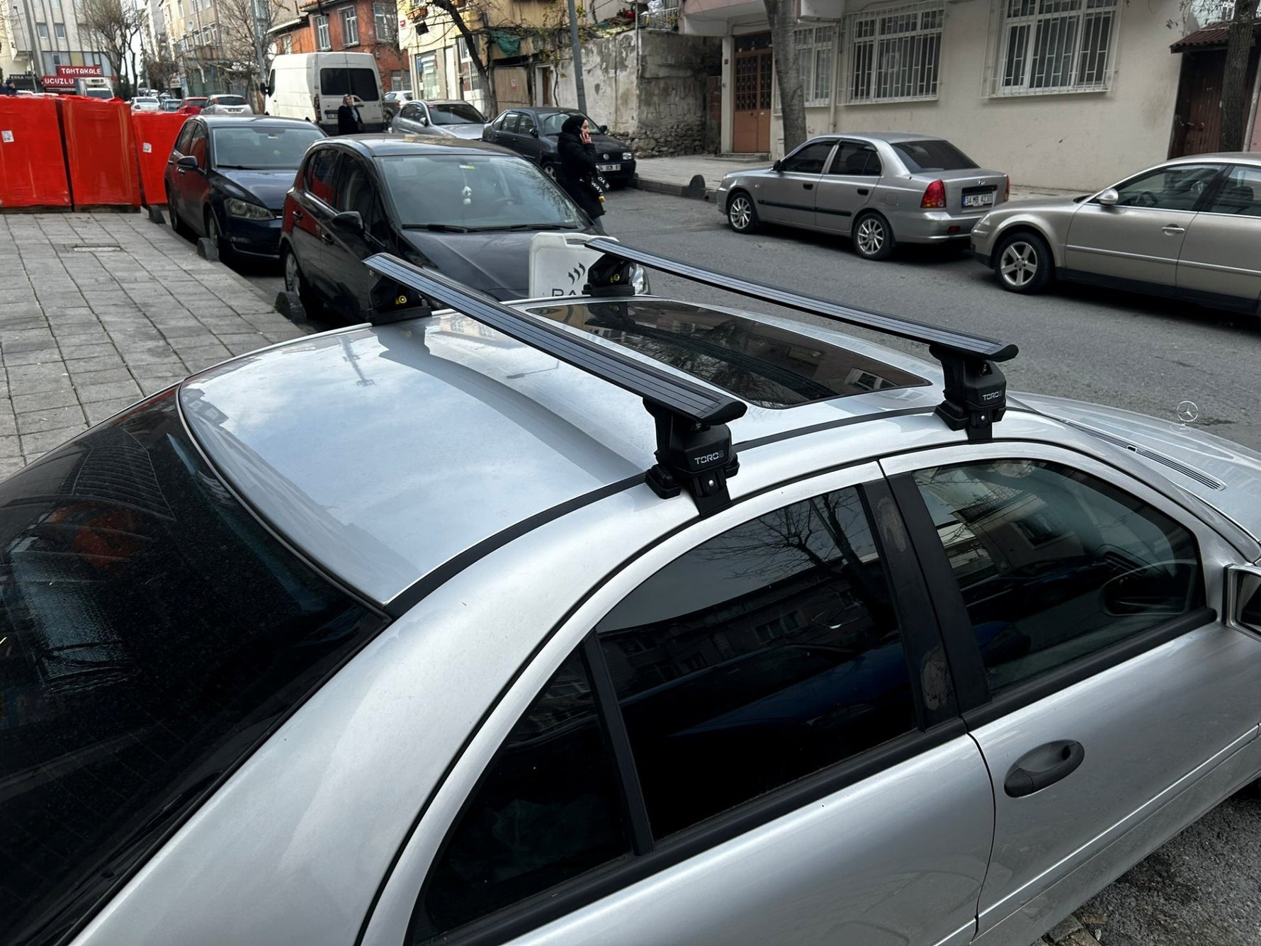 Mercedes C Sedan Serisi W203 Tavan Portbagaj Taşıyıcı Ara Atkısı Toros Pro 4 Gri