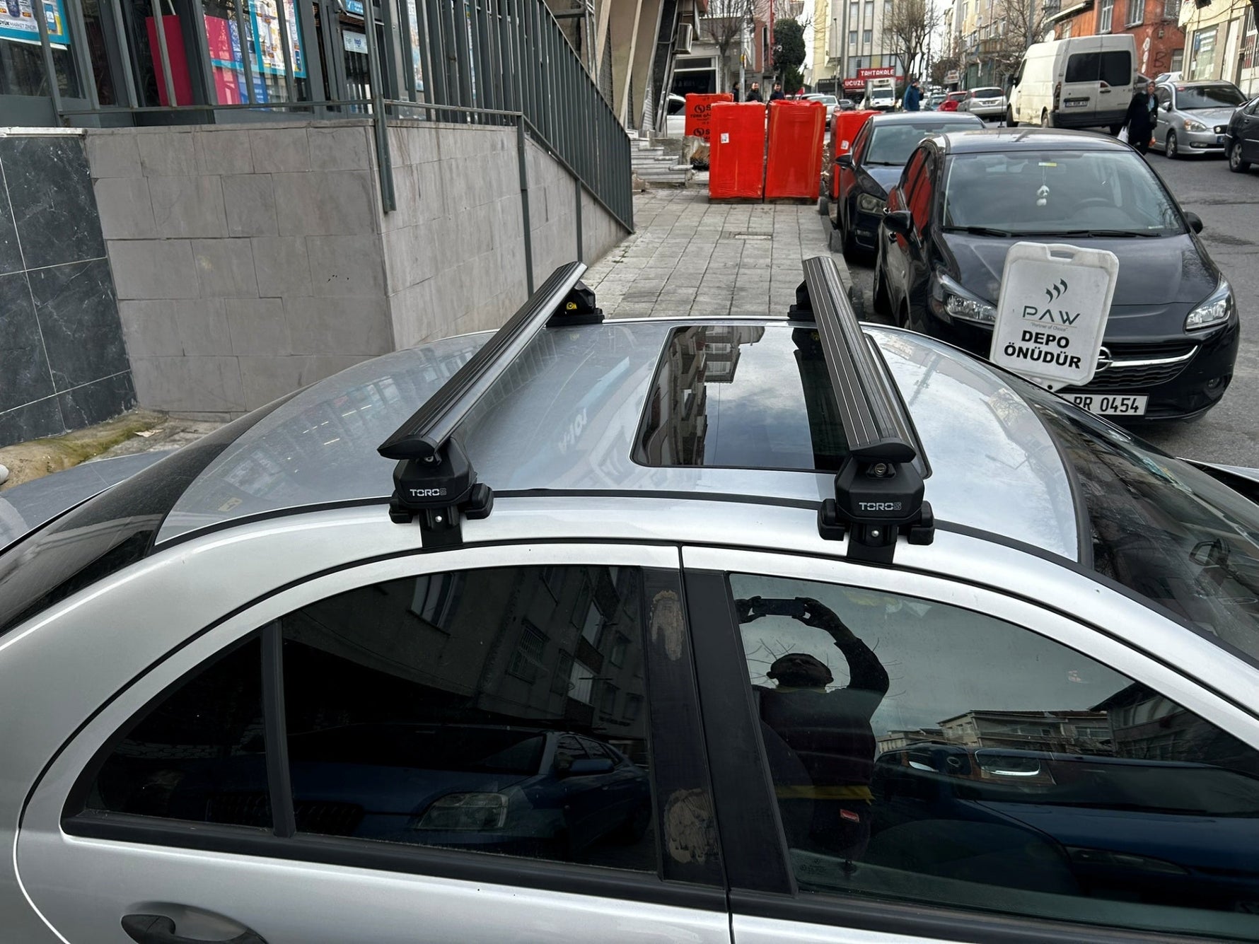 Mercedes C Sedan Serisi W203 Tavan Portbagaj Taşıyıcı Ara Atkısı Toros Pro 4 Gri