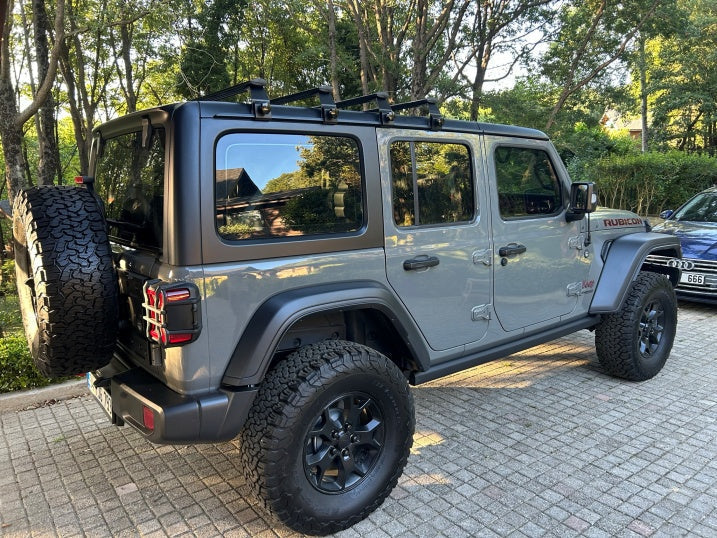 Jeep Wrangler Jl 2018-2025 Yagmur Oluklu Üst Tavan Taşıyıcı Ara Atkısı Paw Siyah