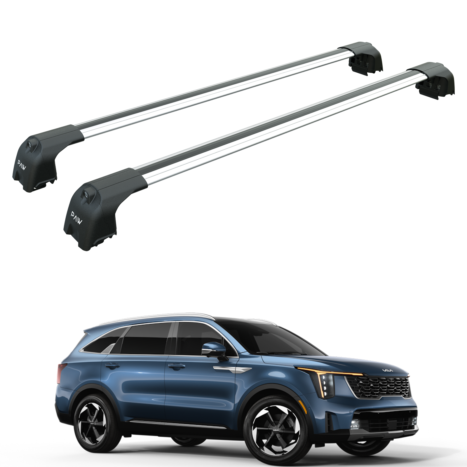 Kia Sorento 2020-2025 Portbagaj Taşıyıcı Ara Atkisi - Ara Çubuk Paw Pro 2 Gri