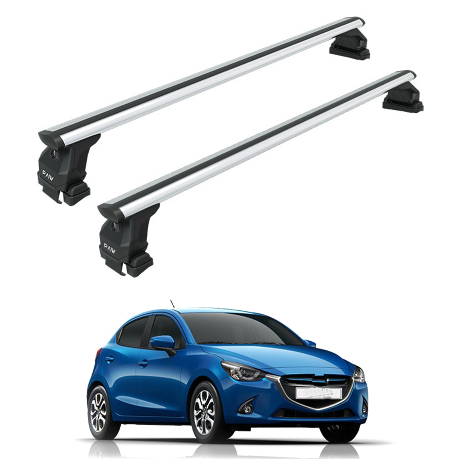 Mazda 2 Series 2016-2025 Oluksuz Üst Tavan Portbagaj Taşıyıcı Ara Atkısı Toros Serisi Pro 4 Gri