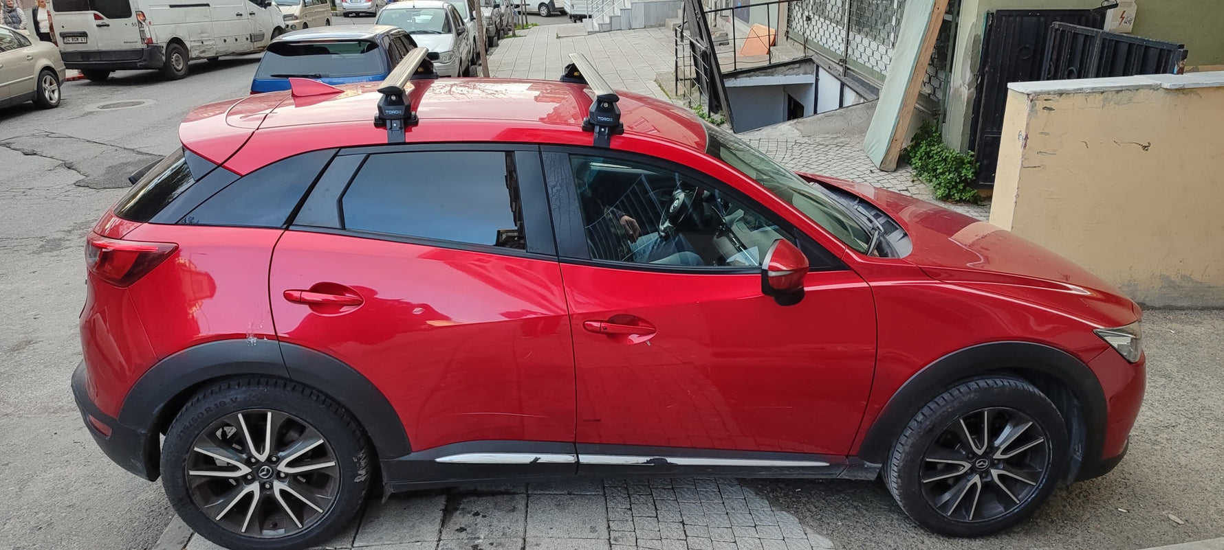 Mazda Cx 3 2016-2025 Oluksuz Üst Tavan Portbagaj Taşıyıcı Ara Atkısı Toros Serisi Pro 4 Gri