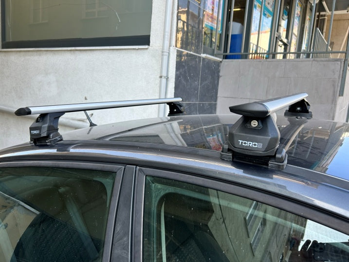 Renault Megane 2 2002-2009 Tavan Taşıyıcı Ara Barlar Vidalı Montaj, Toros Fix Pro, Siyah