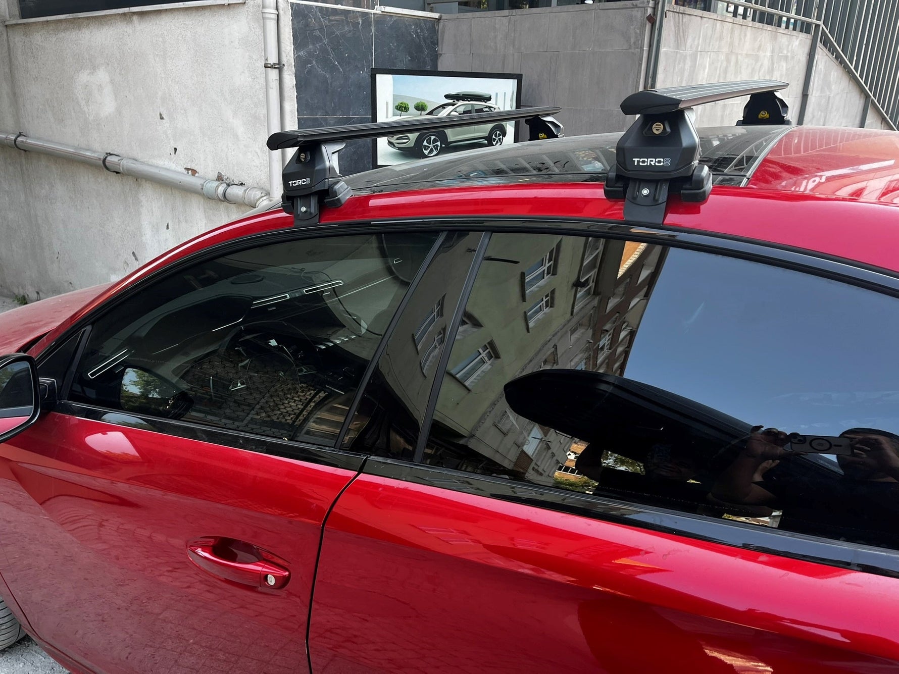 Peugeot 508 2018-2025 Tavan Portbagaj Taşıyıcı Ara Atkısı Toros Serisi Pro 4 Gri