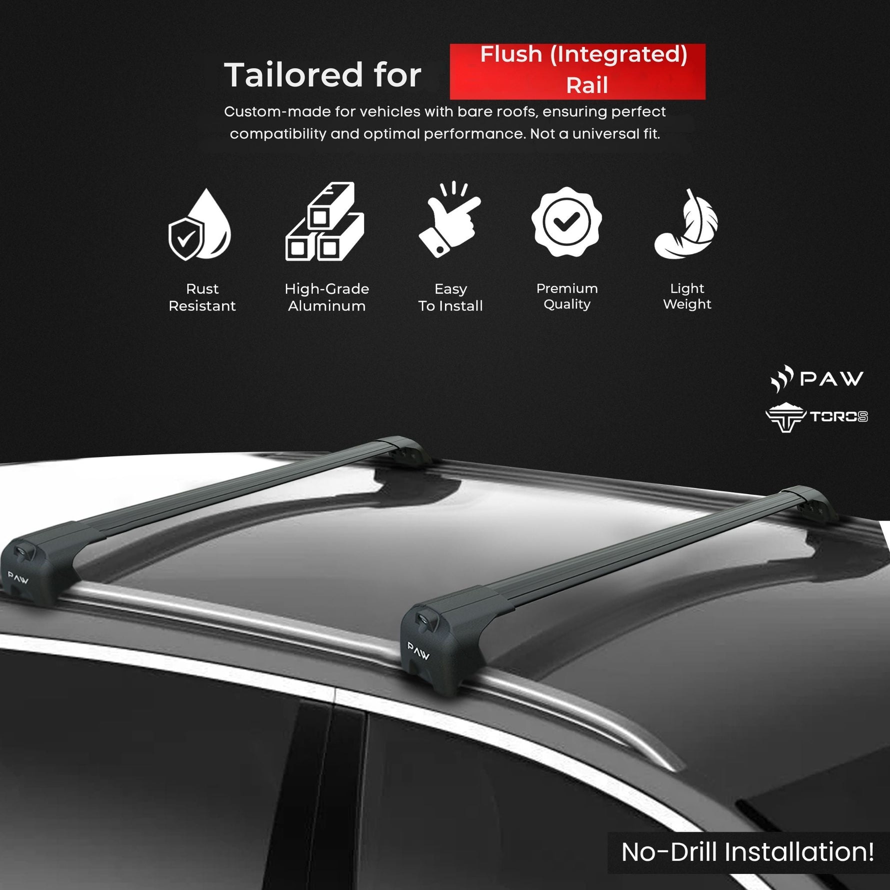 Volvo XC60 2008-2017 Ara Atkisi - Ara Bar Paw Pro 2 Gri