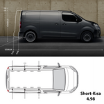 Fiat Scudo Kısa (2021-2025) Alüminyum Tavan Rayları, Plus Serisi - Gri