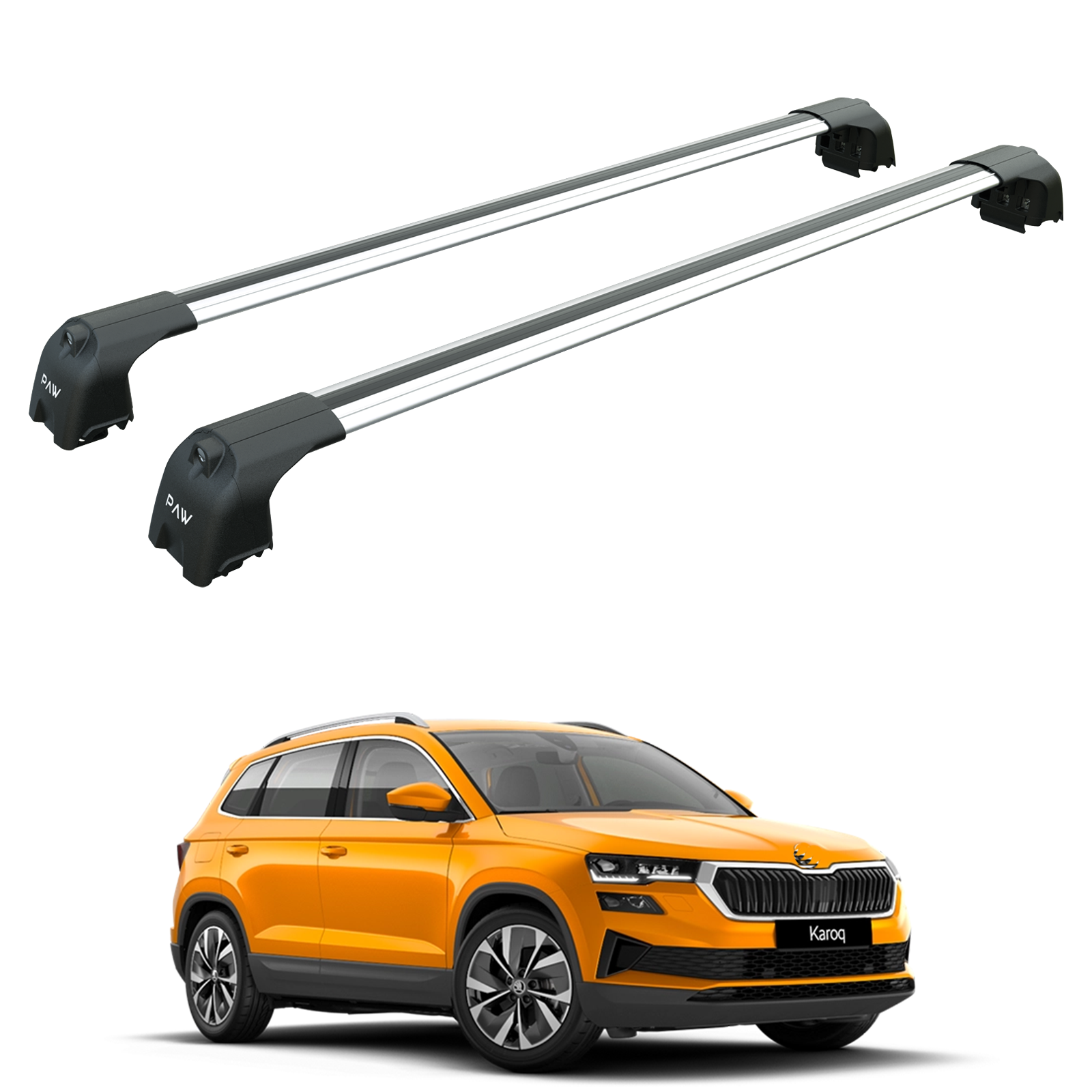 Skoda Karoq 2017-2025 Portbagaj Taşıyıcı Ara Atkisi - Ara Çubuk Paw Pro 2 Gri