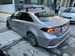 Toros Toyota Corolla Sedan (2013-2018) Oluksuz Tavan Ara Atkı Portbagaj Taşıyıcı Pro 4 Siyah