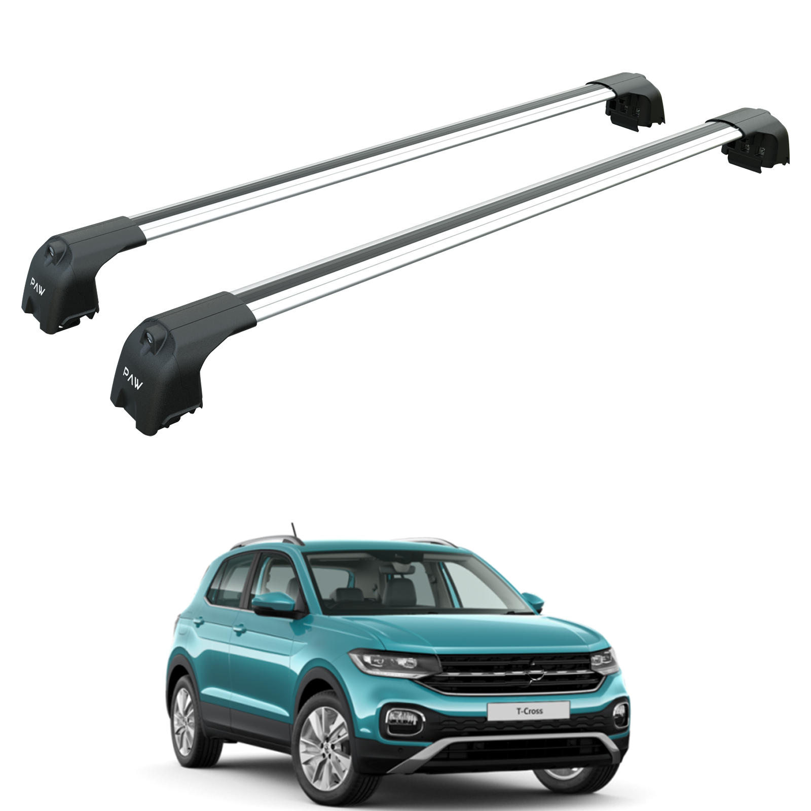 Volkswagen T-Cross 2018-2025 Portbagaj Taşıyıcı Ara Atkisi - Ara Çubuk Paw Pro 2 Gri